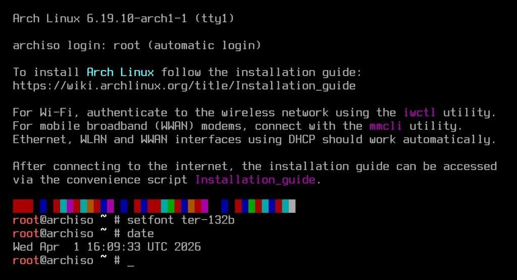 Aggiornamento di Arch Linux - ISO di Aprile 2026