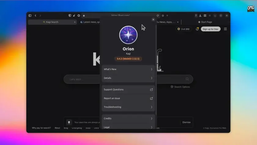 Orion Beta für Linux: Neue Funktionen und Verbesserungen